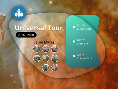 Daily UI 079 | Itinerary 079 daily ui dailyui itinerary space spacex time travel travel
