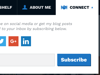 Connect menu subscribe work sans
