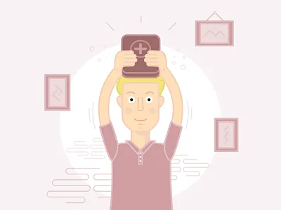 Character character draw line pastel vector