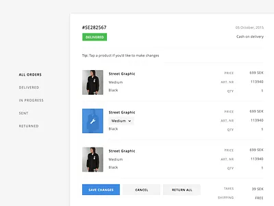 Edit Order 2016 app ecommerce edit list nabil order shipment shop store topbar tracking