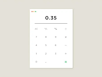 Calculator calculator dailyui interactive minimal ui ux web design