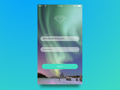 Day 001 - Login Screen 100days diamond interface login register
