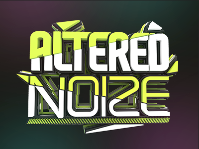 Altered Noize 3D Render 3d artist label logo music record