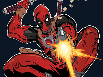 DEADPOOL - The merc with a mouth 4 wall deadpool drawing illustration ilustracao infographic merc with mouth