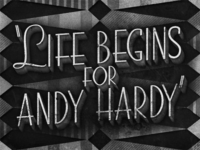 Life Begins for Andy Hardy • 1941 • Movie Title deco judygarland lettering movietitles typography