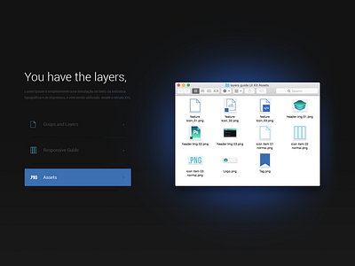 Layers Guide Features | 03 app chart design graph portfolio site ui ux web