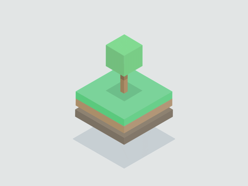 Isometric Flat Design Tree after effects flat design forest isometric pedro aquino tree