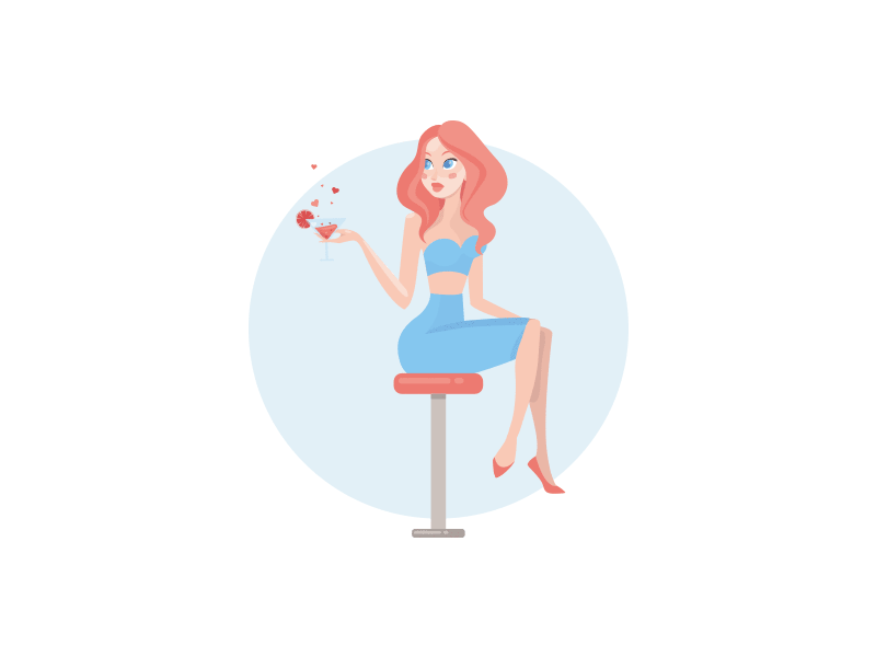 girl in love cocktail cosmopolitan gif girl heart love magic sweet valentines day