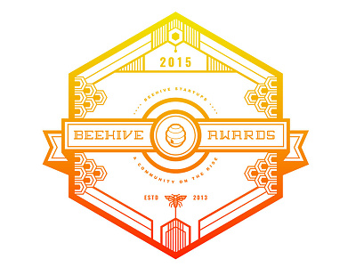 Beehive Awards art deco beehive startups award bee beehive utah startup geometric hexagon honey honeycomb plaque trophy