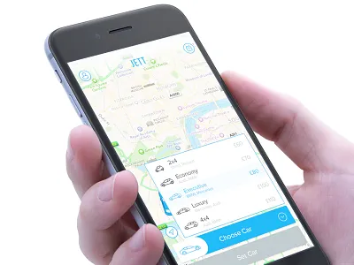 Jett App app car delivered interface ios popup rentals ui ux