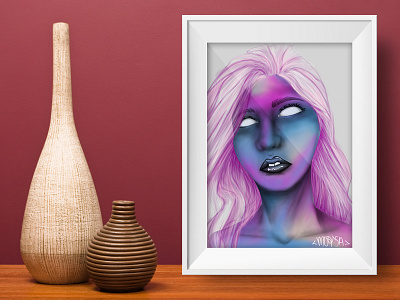 Borealis angry art contemporary digital fairy feelings illustration mexico mockup portrait spiritual symmetry