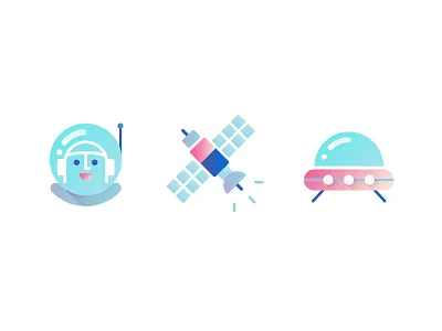 Space Icons adventure futuristic icons material design simple space time travel ui