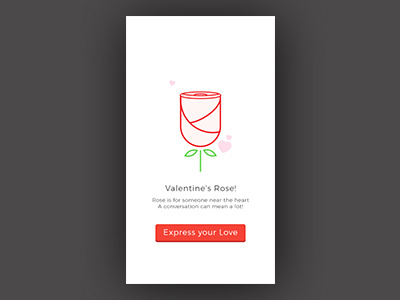 Valentine's Rose app rose screen valentine