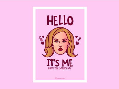 Adele adele cards illustration love music portrait valentines day