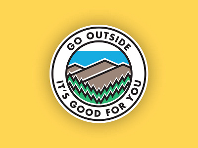 Go Outside desk job outside sticker mule