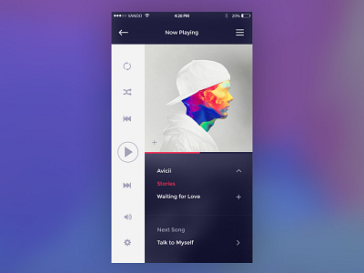 009 Music Player UI 009 app audio daily modern music player ui