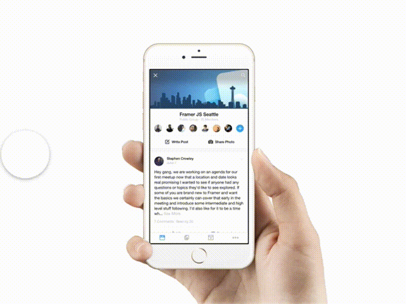 News Feed animation animation app ca design designer invision mobile prototyping san francisco screen ui ux