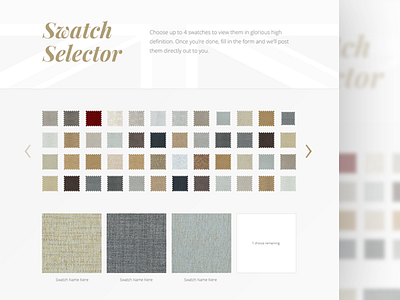 Swatch Selector ux web design