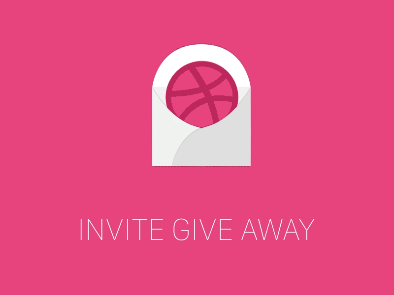 Dribbble Invitation animate ball dribbble gif icon invitation invite pink ui