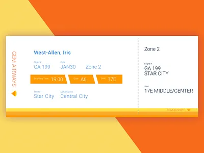 DailyUI 024: Boarding Pass boardingpass dailyui