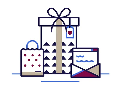 Gifts bows card gift presents