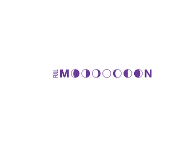 Full Moon Logotype full logo logotype lunar moon stages type wane wax