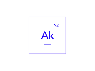 Font + Chemical Element branding logo science