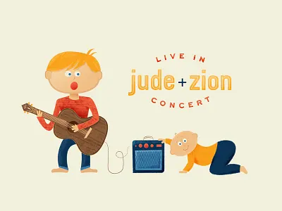 Jude + Zi Live character illustration