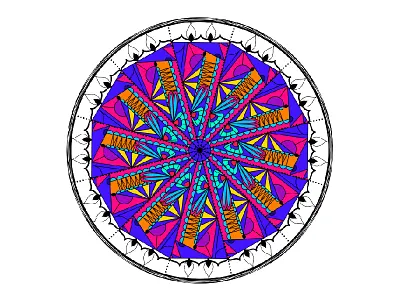 Kaleido rangoli colorful kaleidoscope rangoli vector