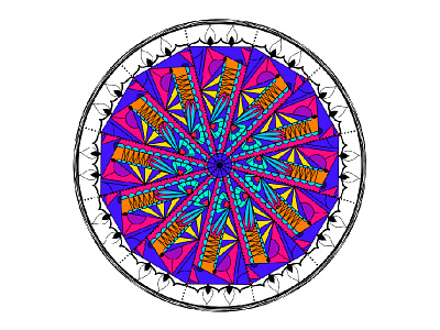 Kaleido rangoli colorful kaleidoscope rangoli vector