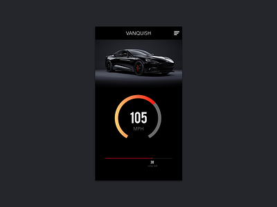 Daily UI #034 - Car Interface 034 aston martin car dailyui dashboard interface vanquish