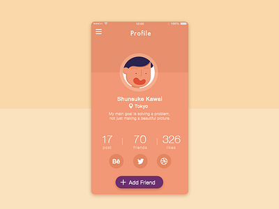 Day 006 - User Profile 006 daily minimal profile ui user profile ux