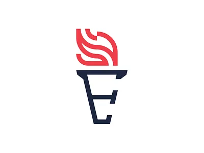 eTorch blue fire flame logo olypic red toch