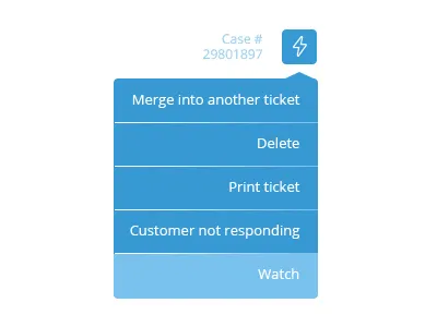 Actions list actions case decision drop fast out resolve roll