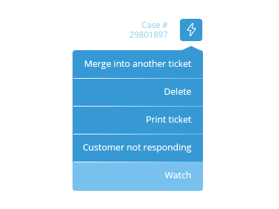 Actions list actions case decision drop fast out resolve roll