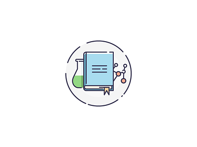 Just say "YES!" to science. book icon outline science vector