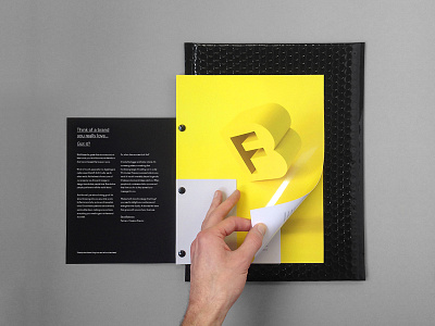 Big Fan® Credentials black branding credentials design folder identity logo print yellow