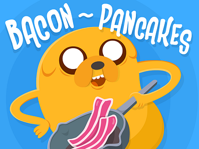 Bacon Pancake Invites! adventure bacon cook dog dribbble giveaway invite jake pancake time