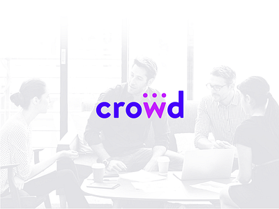 Crowd, logo blue brand branding crowd crowdsourcing logo people purple startup