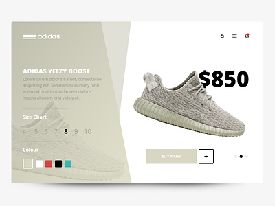 Day 071 - Adidas Store Yeezy adidas app clean daily design interface mobile store ui ux web yeezy