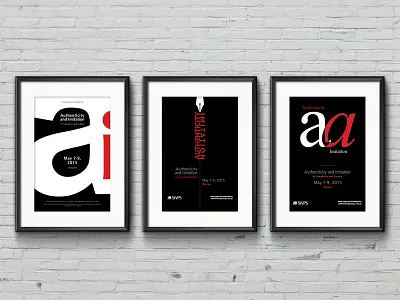 Authenticity and Imitation authenticity black conference culture imitation posters red translation white