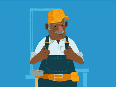 The Carpenter carpenter character handyman infographic marketing merchant sales sell vector