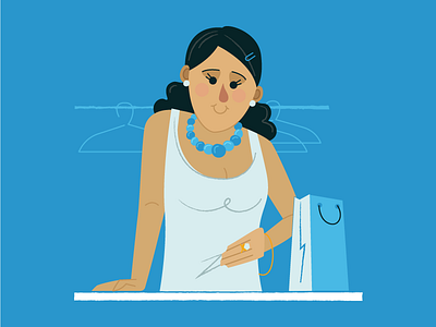 The Sales Associate associate clothing fashion infographic marketing sales sell store vector illustration