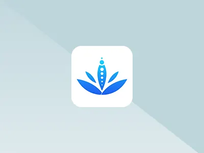 Meditation App Icon app chakra icon illustrator ios lotus negative space vector