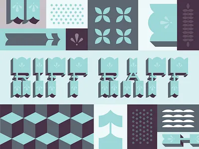 Riff Raff arrow flower folk letter pattern type typography