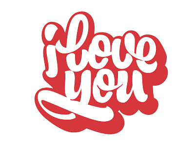 I Love You custom hand handscript lettering logo love mark script you