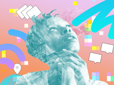 Some texture 90s layers pastels pixels