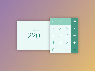 Calculator clean concept dailyui design digital flat interface ui user interface ux