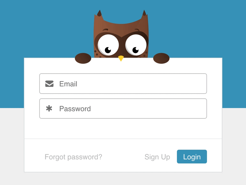 The Login Owl Eyes little big details login owl ui design ux design