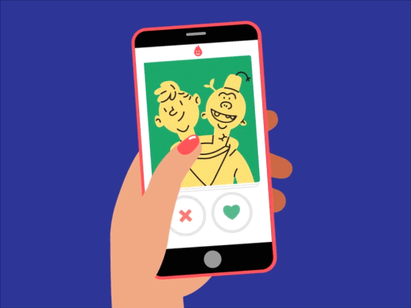 Happy Valentine's Day! after effects animation app application illustration interface love mobile tinder ui valentines valentines day